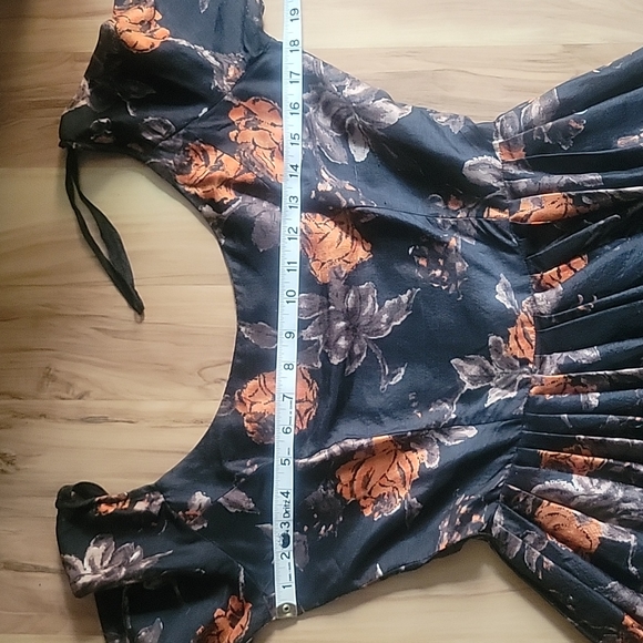 Vintage 50s 60s Autumn Print Floral Dress S - Picture 8 of 13